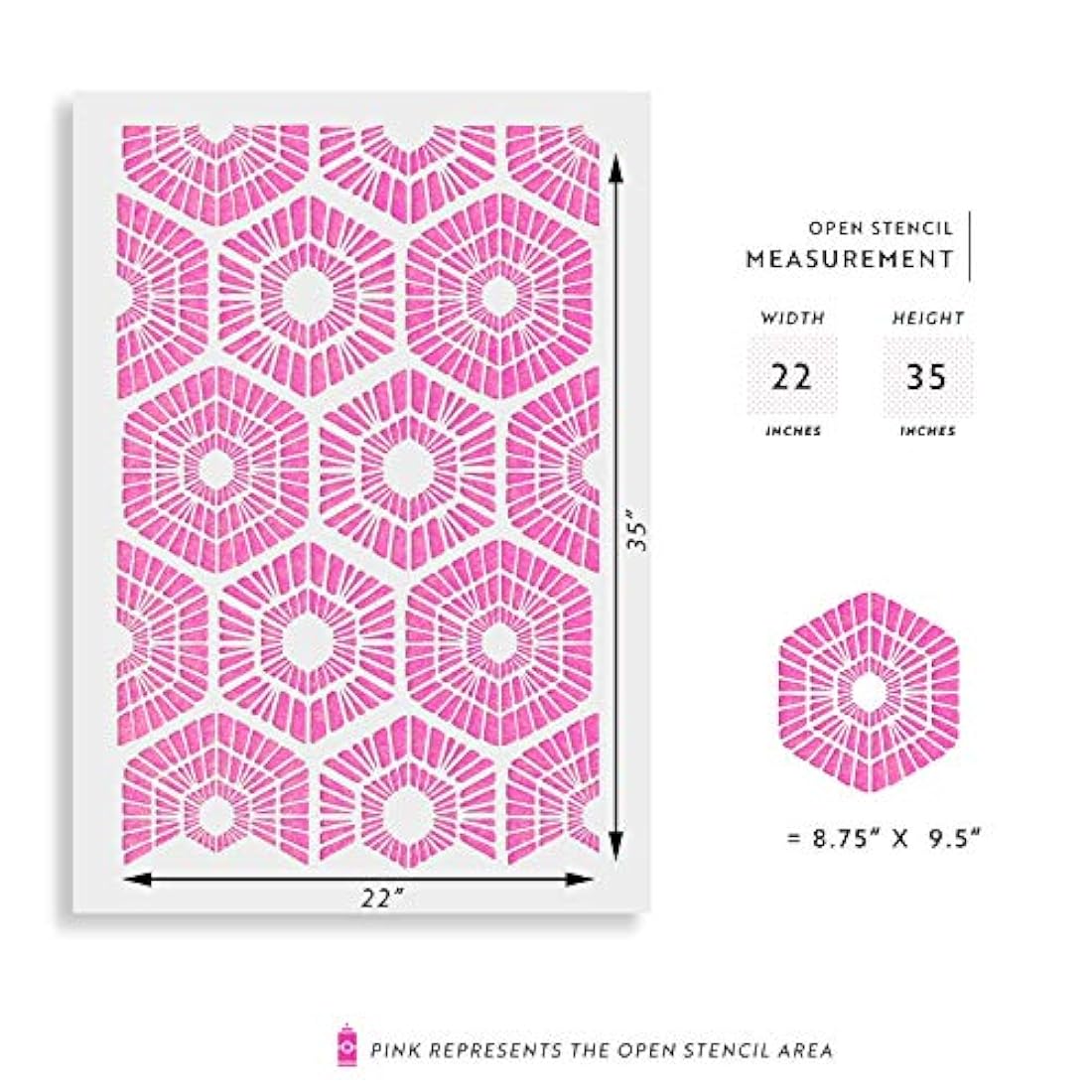 Plantilla de pared con patrón geométrico escandinavo.