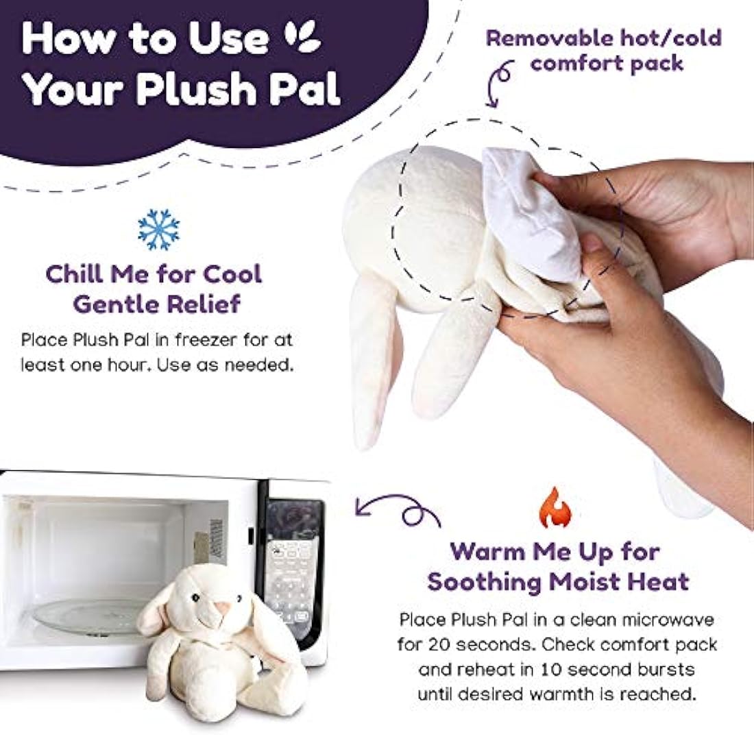 Peluches para microondas con aroma de lavanda (10.0 in)
