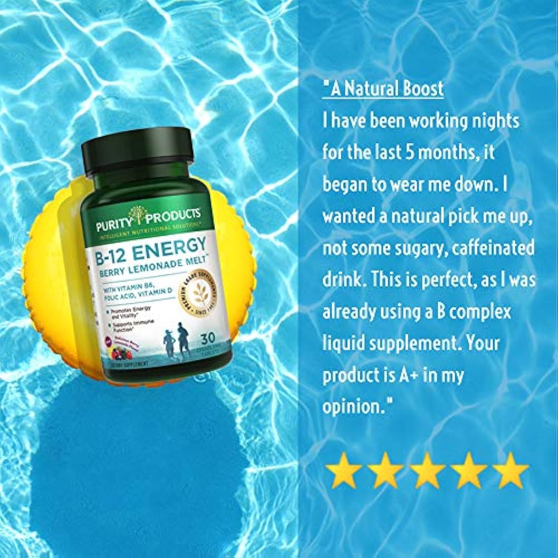 B-12 Energy BerryMelt con Super Fruits - 30 tabletas