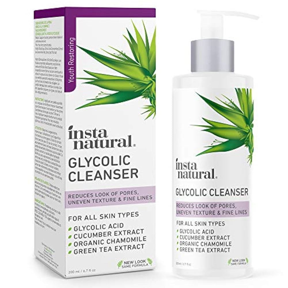 InstaNatural - Limpiador facial glicólico 17,3 ml