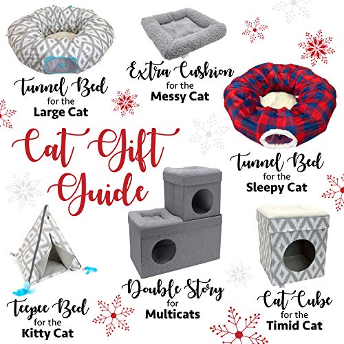 Kitty City - Túnel grande para gatos, cama para gatos, cama emergente, juguetes para gatos