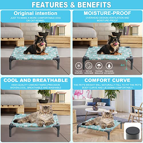 Modorki Cama elevada para perros – Cunas para perros pequeños con pies antideslizantes | Cuna elevada desmontable para perros y gatos pequeños