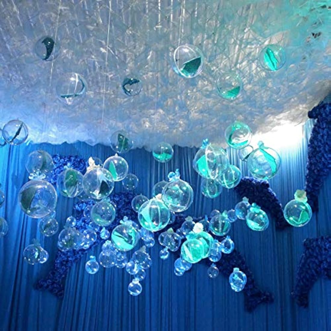 20 unidades de bolas de plástico transparente rellenables