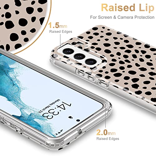 ESDOT Funda para Samsung Galaxy S22 Plus, grado militar, prueba de caída de 21 pies, resistente con diseños de moda para mujeres y niñas, funda protectora para Galaxy S22+ Plus 6.6 pulgadas, estampado guepardo elegante