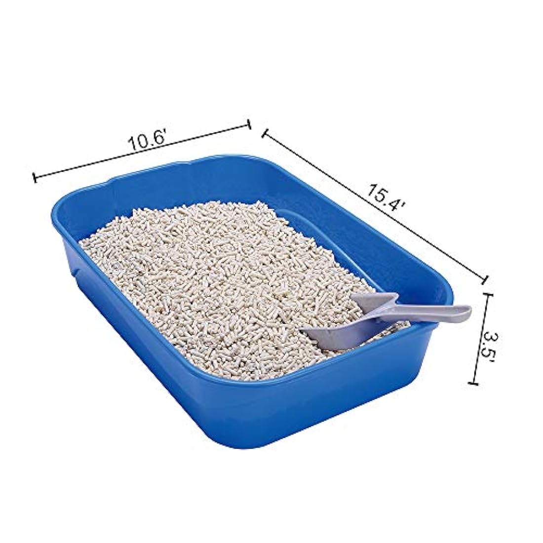 GreenJoy Kitty - Caja de arena abierta sin tapa, alfombrilla