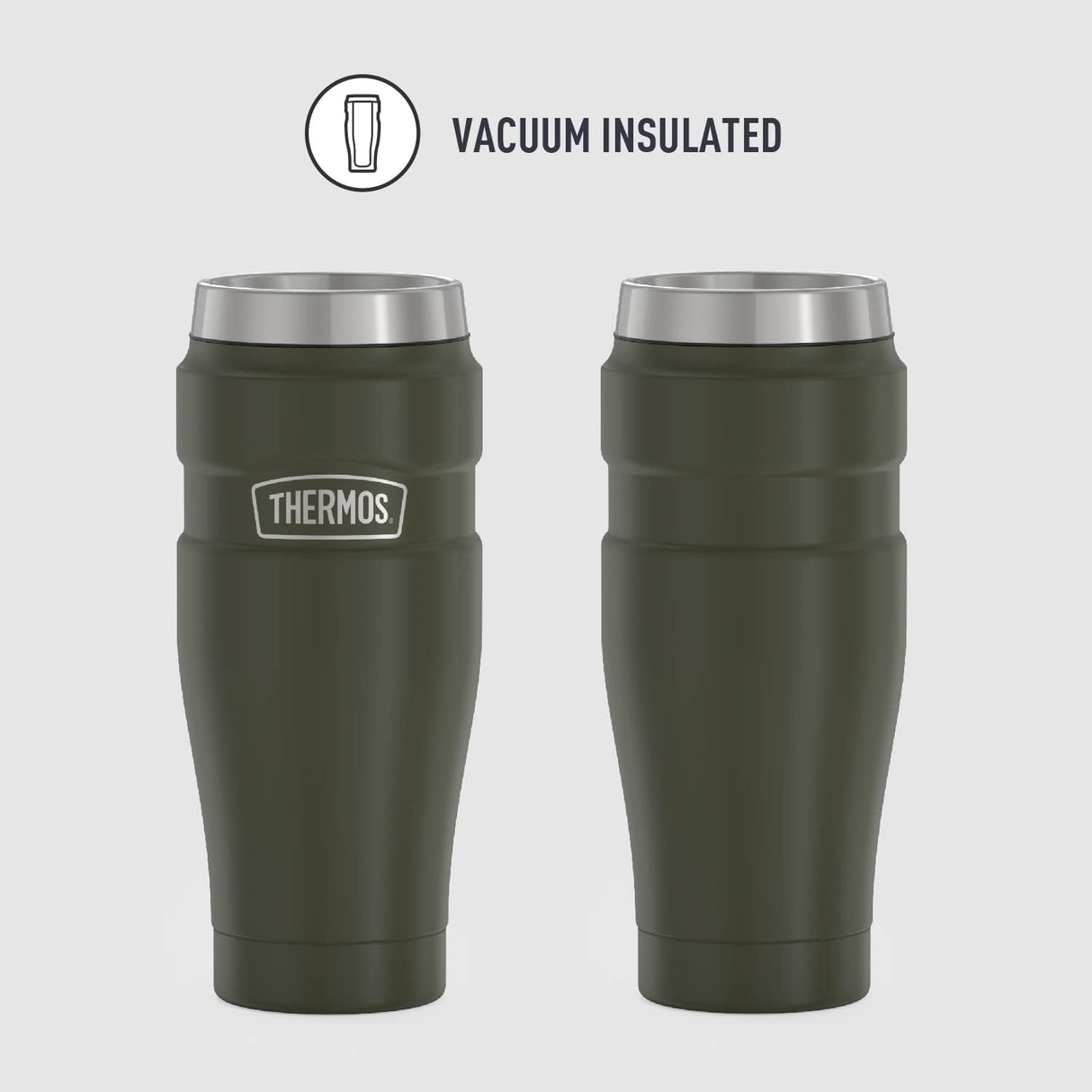 Taza de viaje aislada al vacío, 16 oz, modelo Stainless King