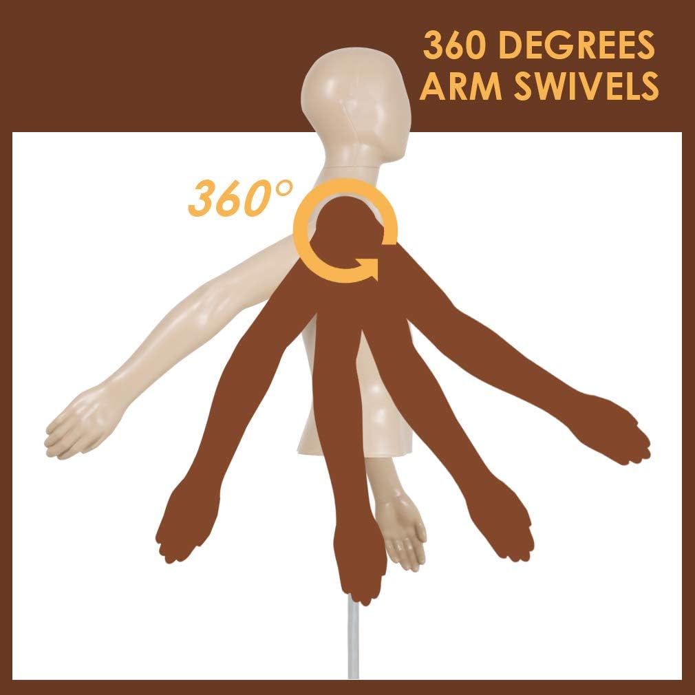 Maniquí Masculino Ajustable 42-59 Base Metal - Modelo Torso