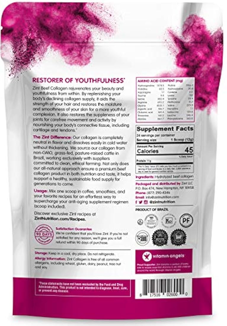 Proteína de colágeno hidrolizada, Bolsa