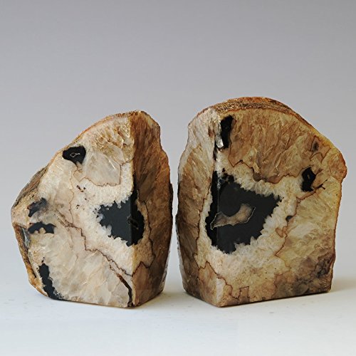 Sujetalibros de ágata negra