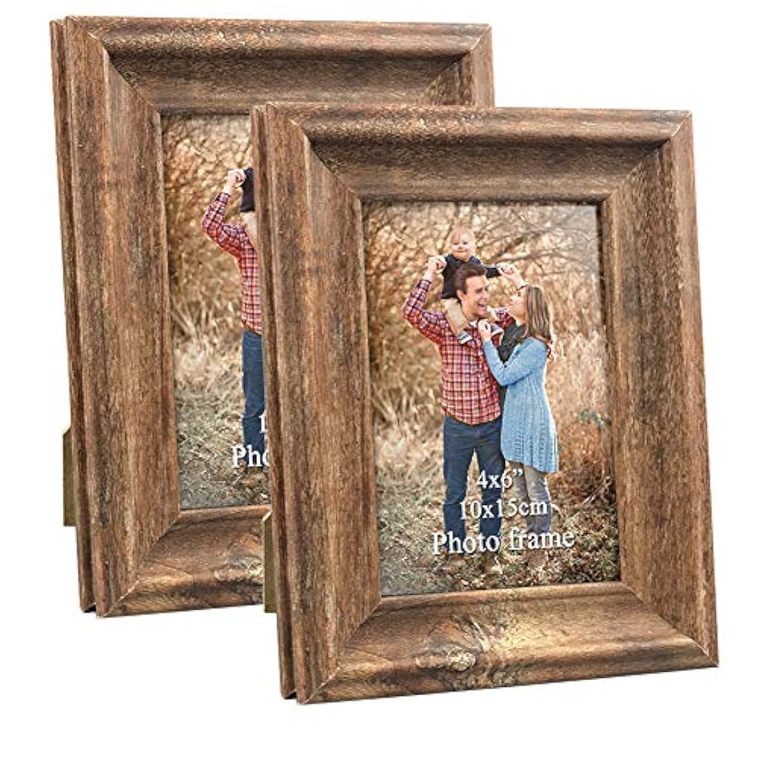 Dreamyard - Juego de 2 marcos de fotos de madera vintage