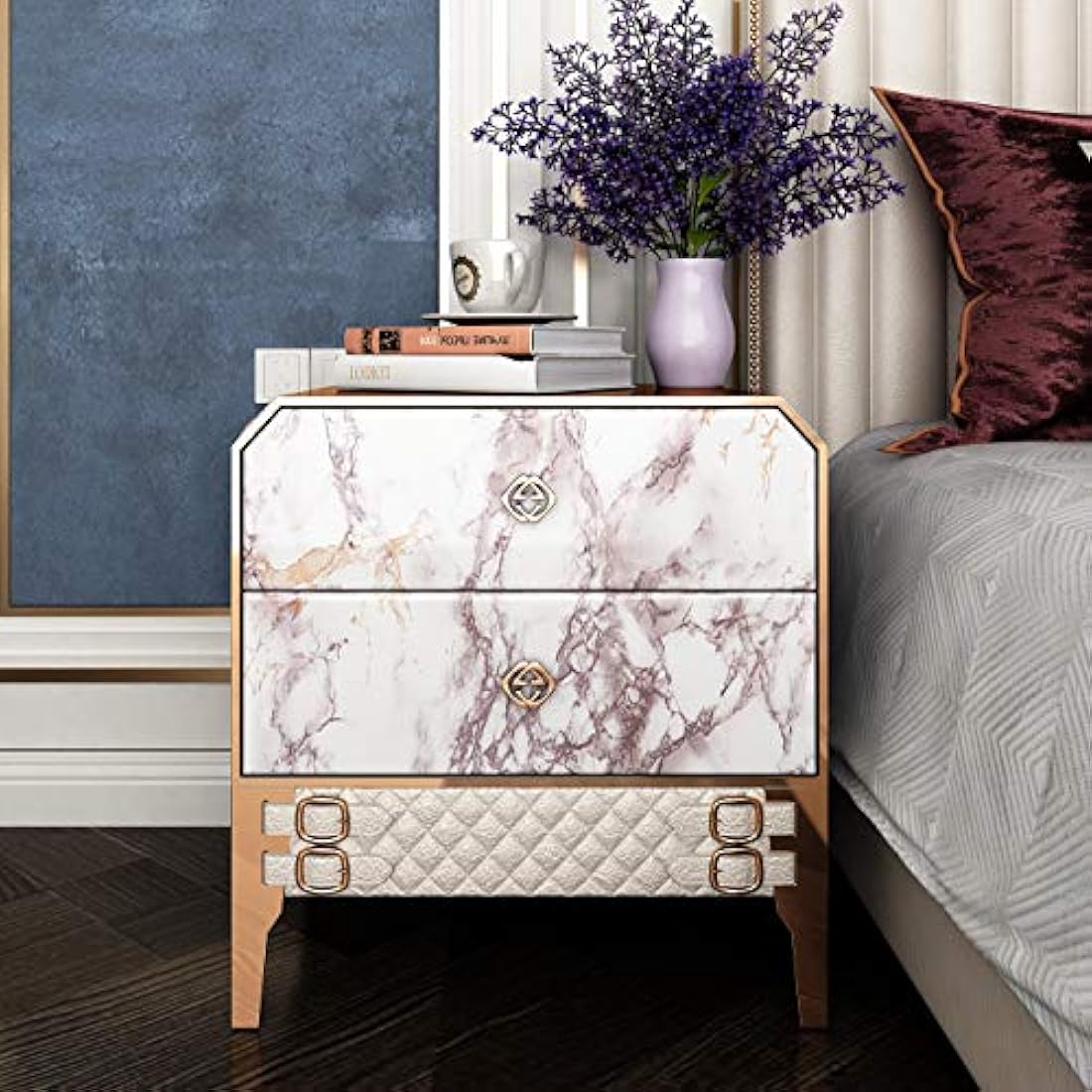Papel de contacto de mármol Livelynine Encimeras de pelar