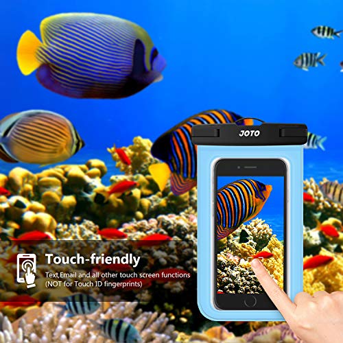 JOTO Funda impermeable universal para iPhone 11, Pro Max Xs Max XR X 8 7 6S Plus SE 2020, Galaxy S20 Ultra S20+ S10 Plus S10e S9 Plus S8/Note 10+9, Pixel 4 XL hasta 6.9