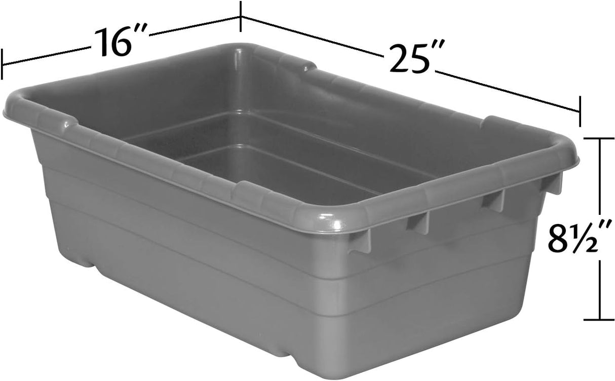 Tote Akro-Mils Jumbo Lug Plástico 25x16x9 Pulgadas 6-Pack