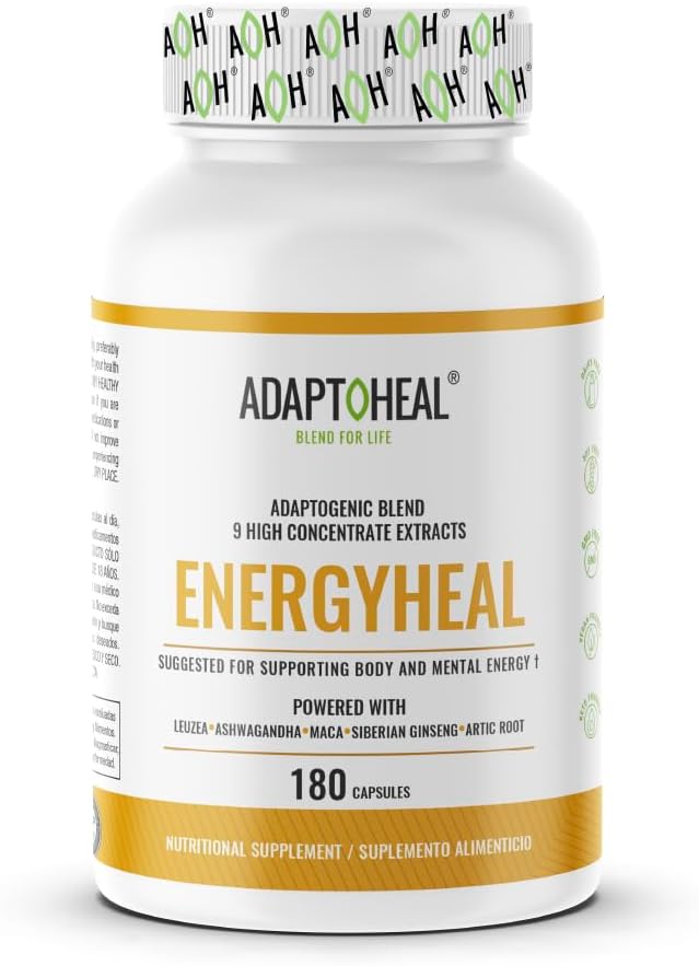 Suplemento energético sin cafeína mezcla de adoptógenos
