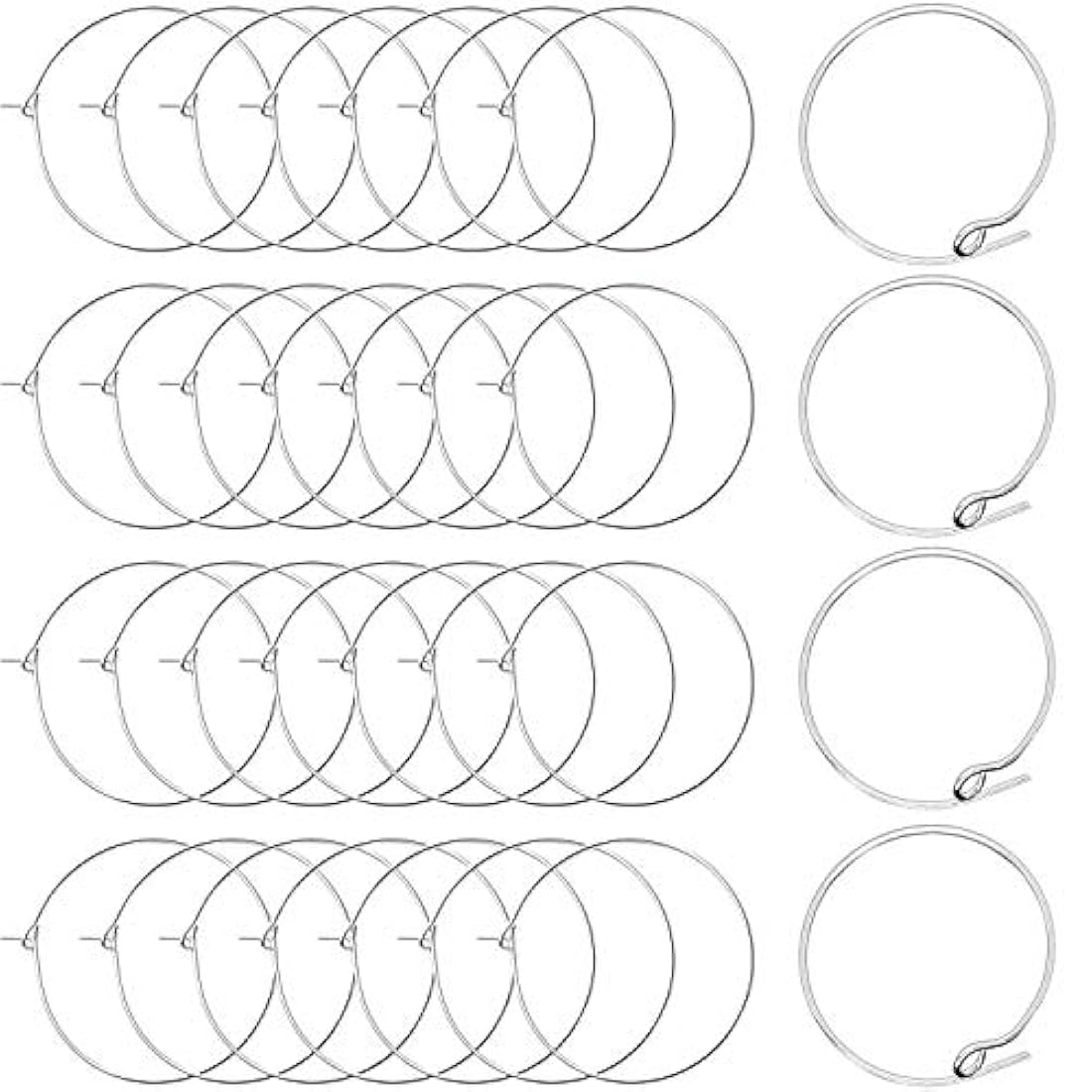 100 Piezas pendientes con dijes de cristal chapados en plata