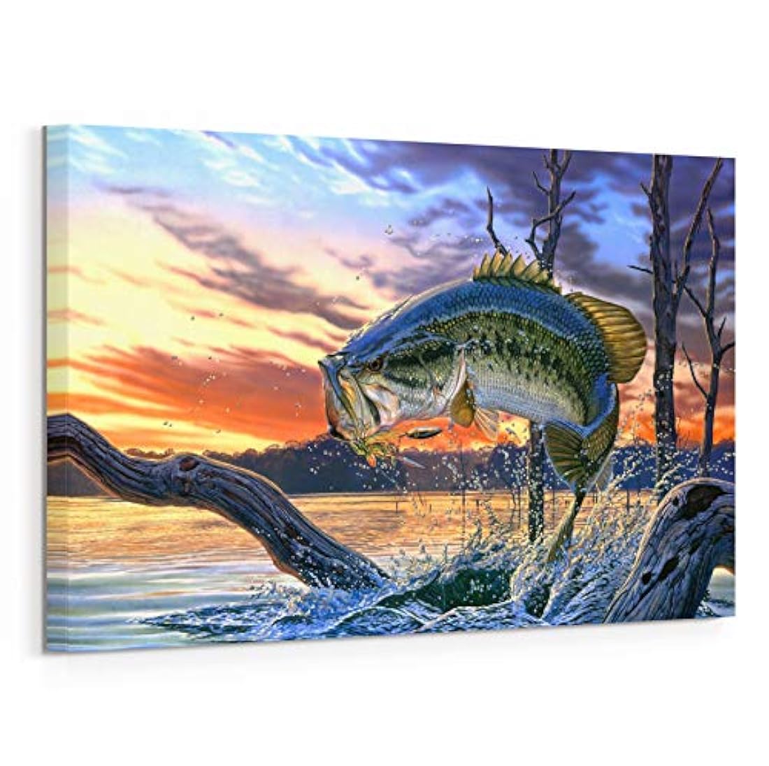 Prixas - Lienzo decorativo para pared con diseño de peces