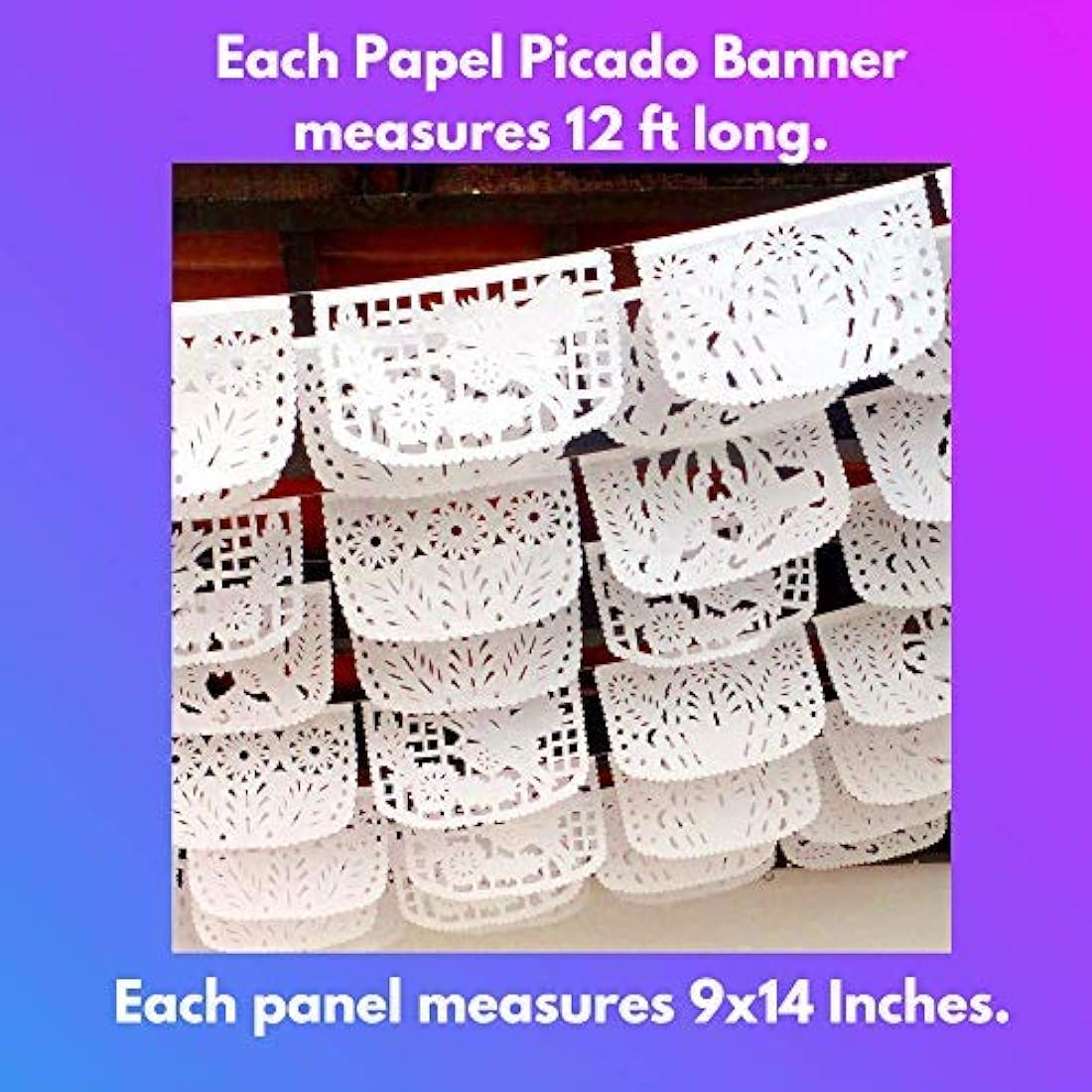 Papel picado boda, blanco, banner de México Mexicano