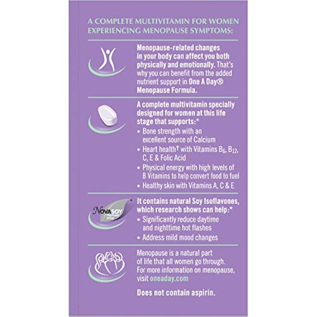 menopausia multivitamínico para mujer con vitamina A