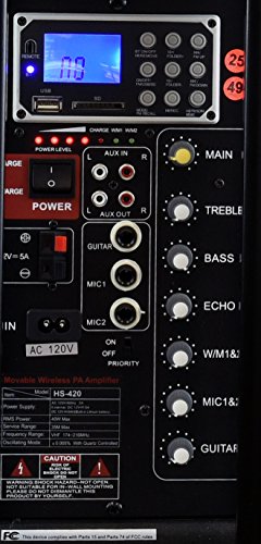 Sistema portátil recargable con micrófonos inalámbricos