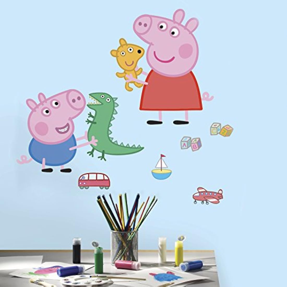 Peppa Pig y George decorativo para pared