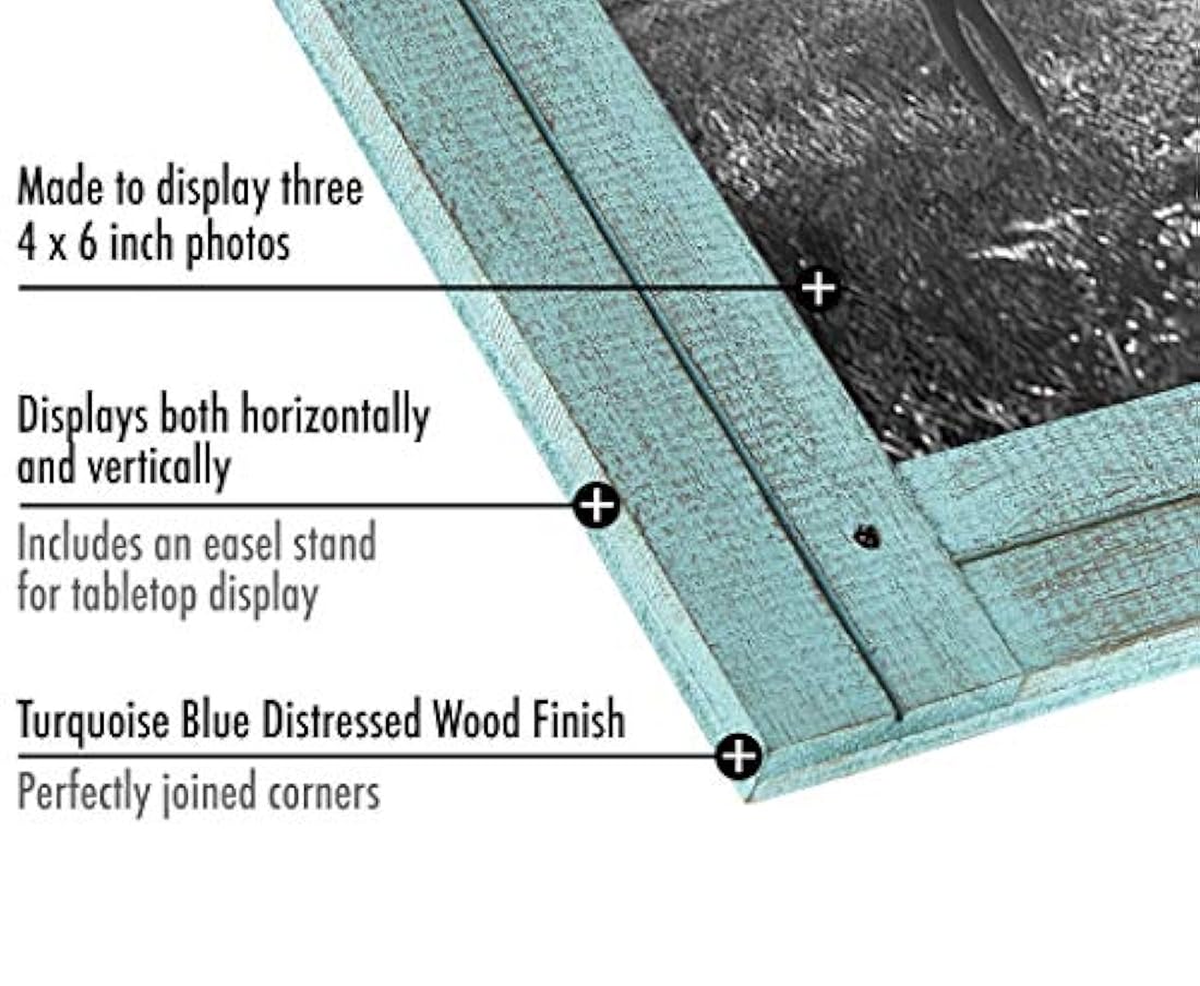 Americanflat Marco de madera envejecida, listo para colgar,