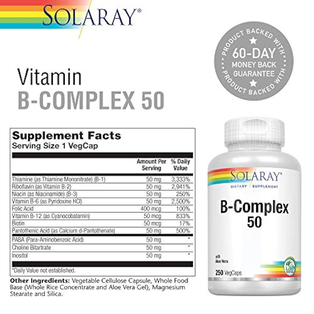 Complejo vitamina B 50 - -250 Cápsulas