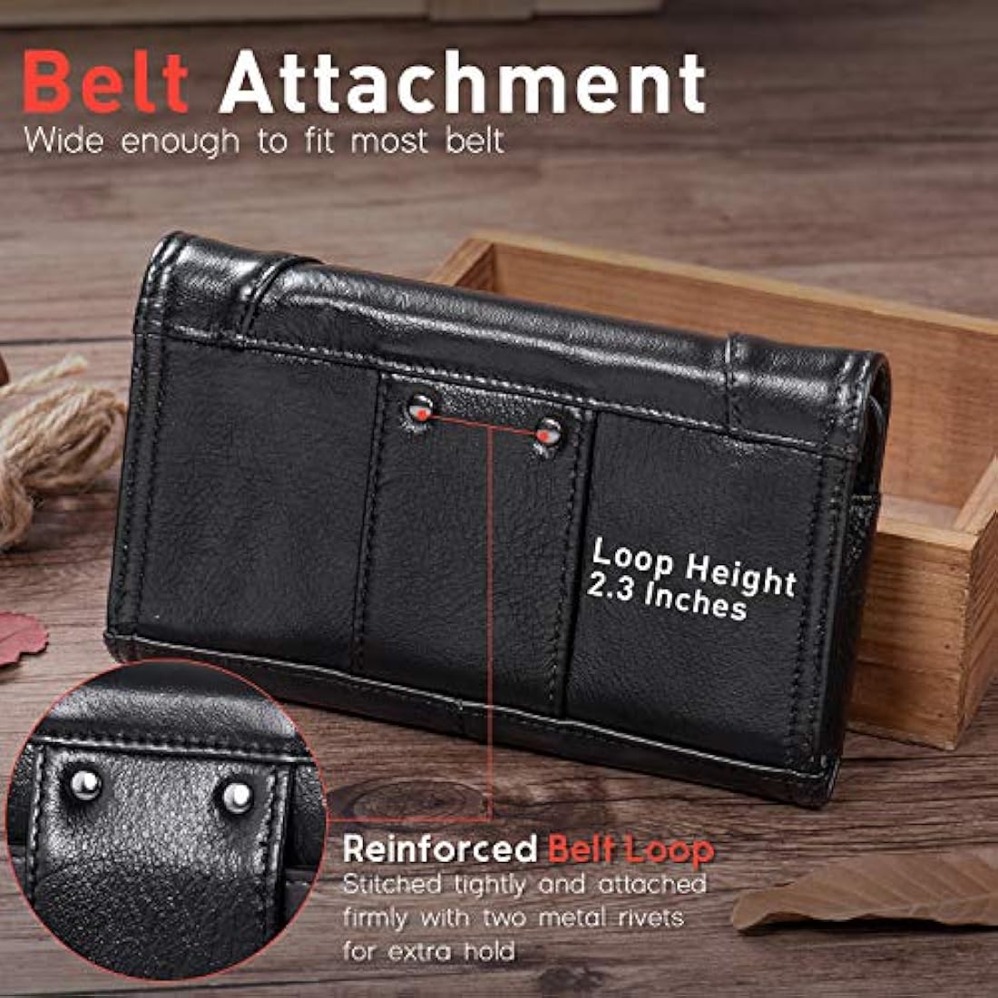 Hengwin Premium - Funda de piel horizontal para iPhone Xs