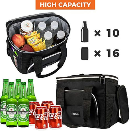 Bolsa térmica suave con correa para el hombro, Negro OPUX -