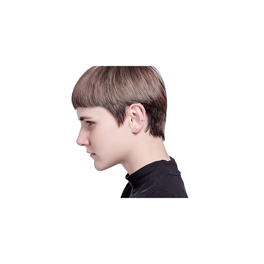 Aretes de acero inoxidable sin perforación para mujeres