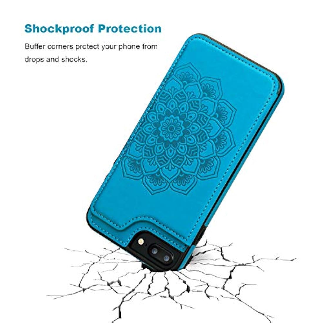 Vaburs - Funda tipo cartera para iPhone 7 Plusgolpes