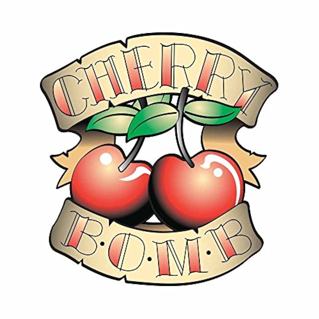 Diseño de arte de tatuaje cherry bomb Color completo vinilo