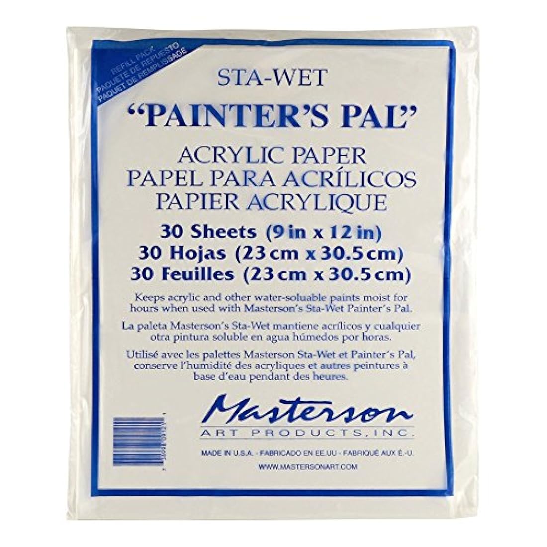 Paleta Pintores PAL acrílico Pack de Papel de 30 9 In.