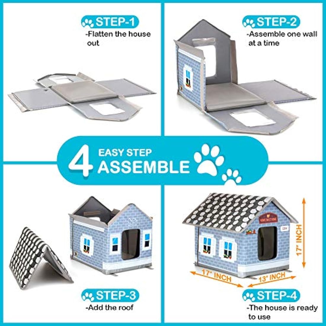 Casas climatizada para gatos al aire libre en invierno