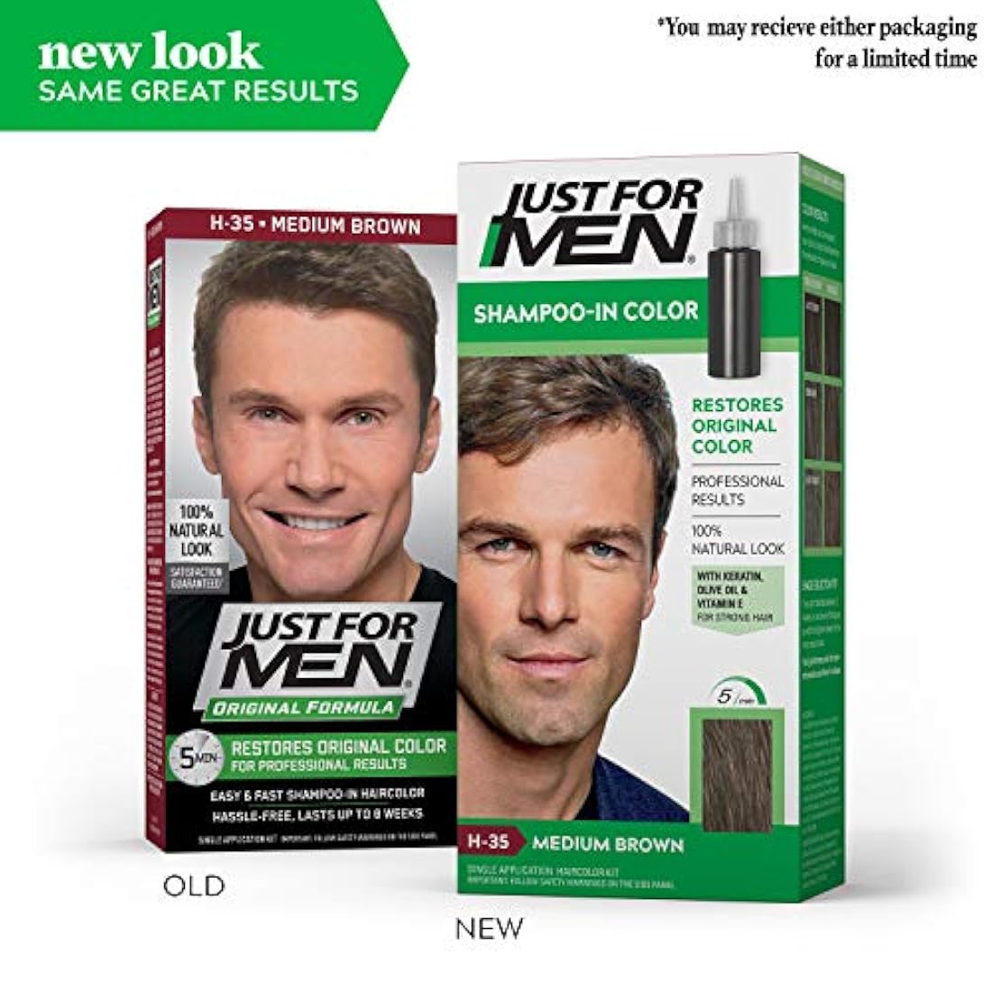 Tintura de cabello para hombres color marrón ceniza