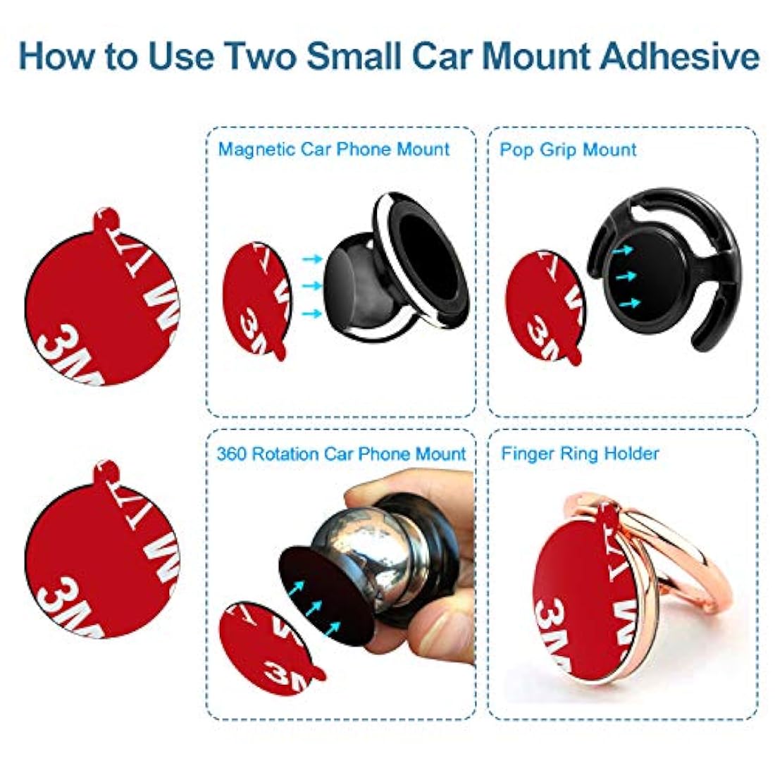 VOLPORT - Juego de 6adhesivos para telefono movil