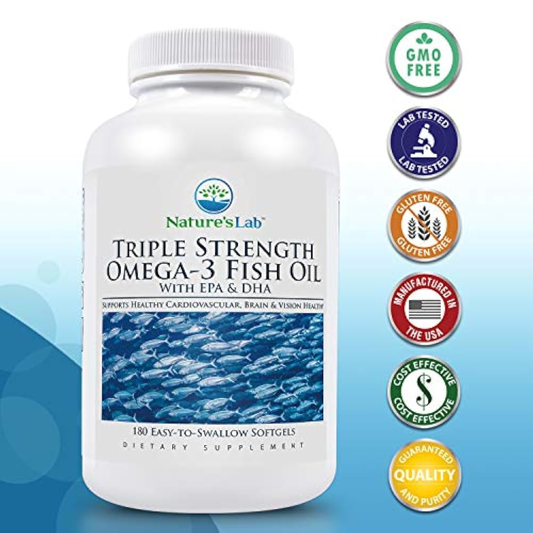 Omega 3 Triple Fuerza Aceite Pescado Suplemento 650 mg
