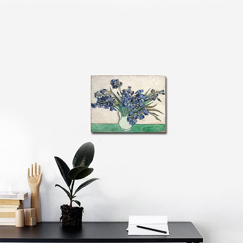 Lienzo decorativo con flores de Van Gogh, listo para colgar