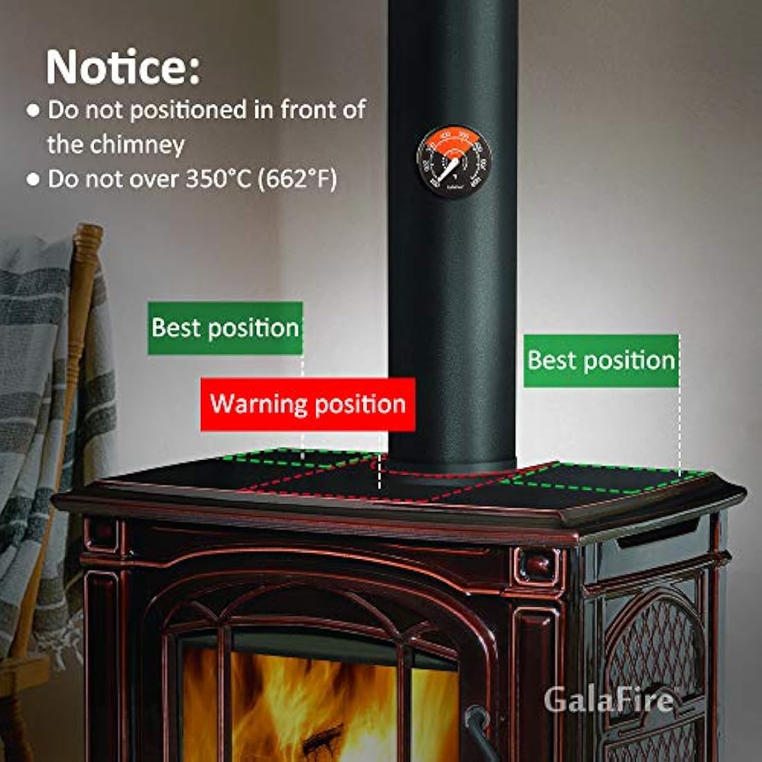 GALAFIRE Ventilador para estufa de leña