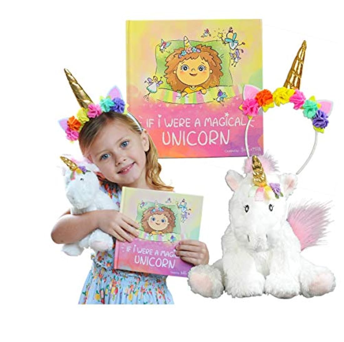 Unicornio Set de Regalo - Incluye Libro, Peluche