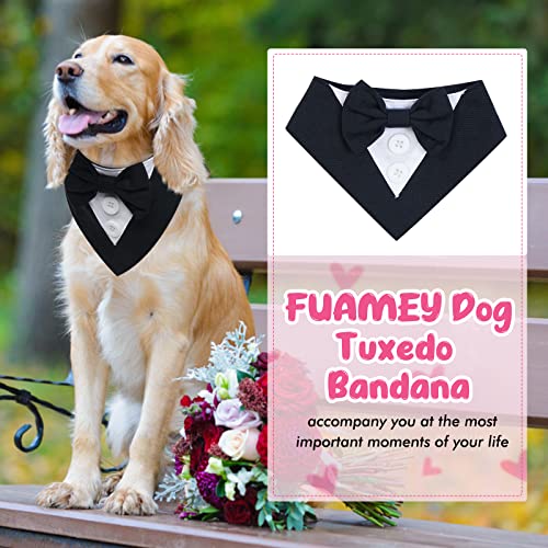 FUAMEY Esmoquin para perro, collar formal de boda para perro, collar de perro con pajarita, disfraz de cumpleaños ajustable, fiesta de mascotas, traje de boda para perro, traje de San Valentín, disfraz de cosplay para mascotas pequeñas, medianas y grandes