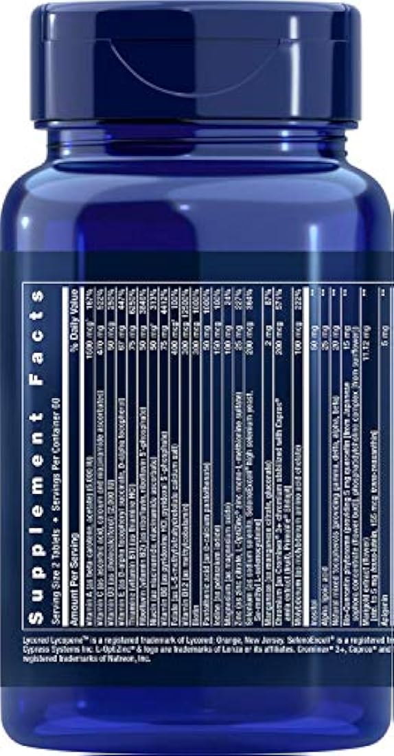 suplemento multivitaminas y minerales de alta potencia