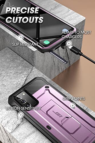 SUPCASE Unicorn Beetle Pro Series - Funda para Samsung Galaxy Note 20 (versión 2020), funda resistente de cuerpo completo y soporte sin protector de pantalla integrado (morado)