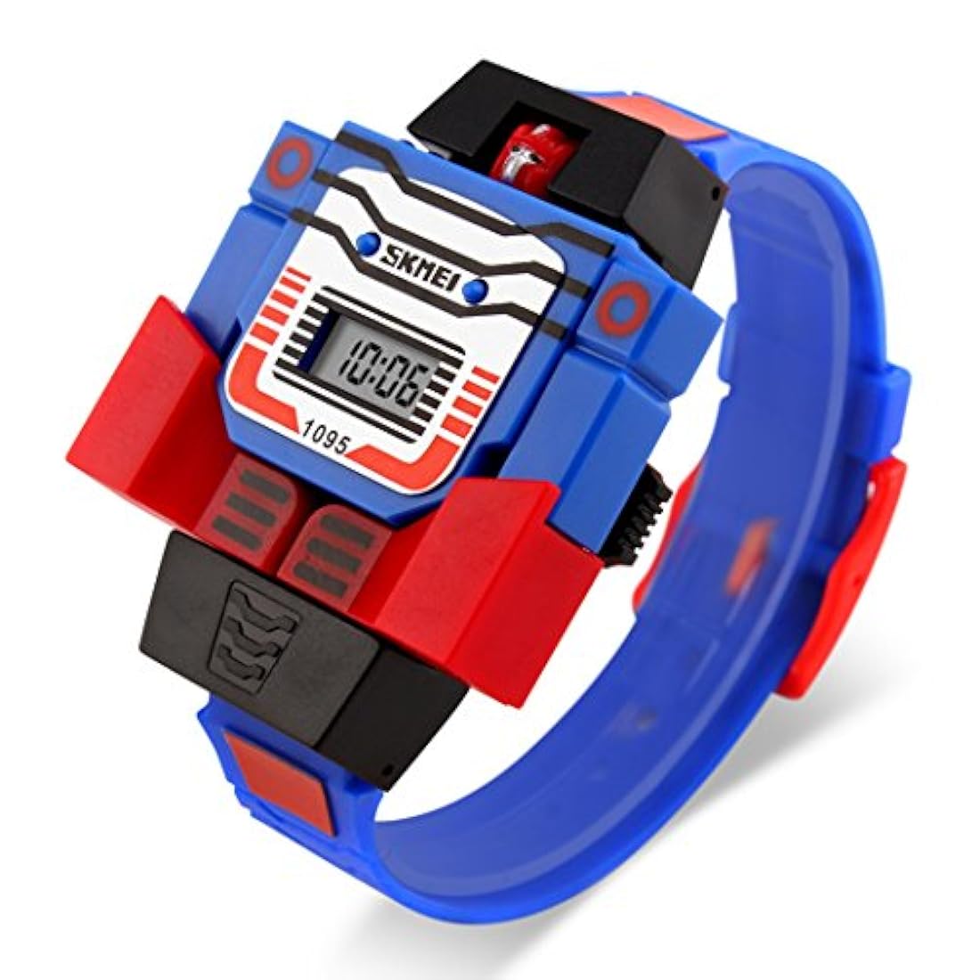 fanmis Kids Cartoon Digital LED deportes Robot Transformació