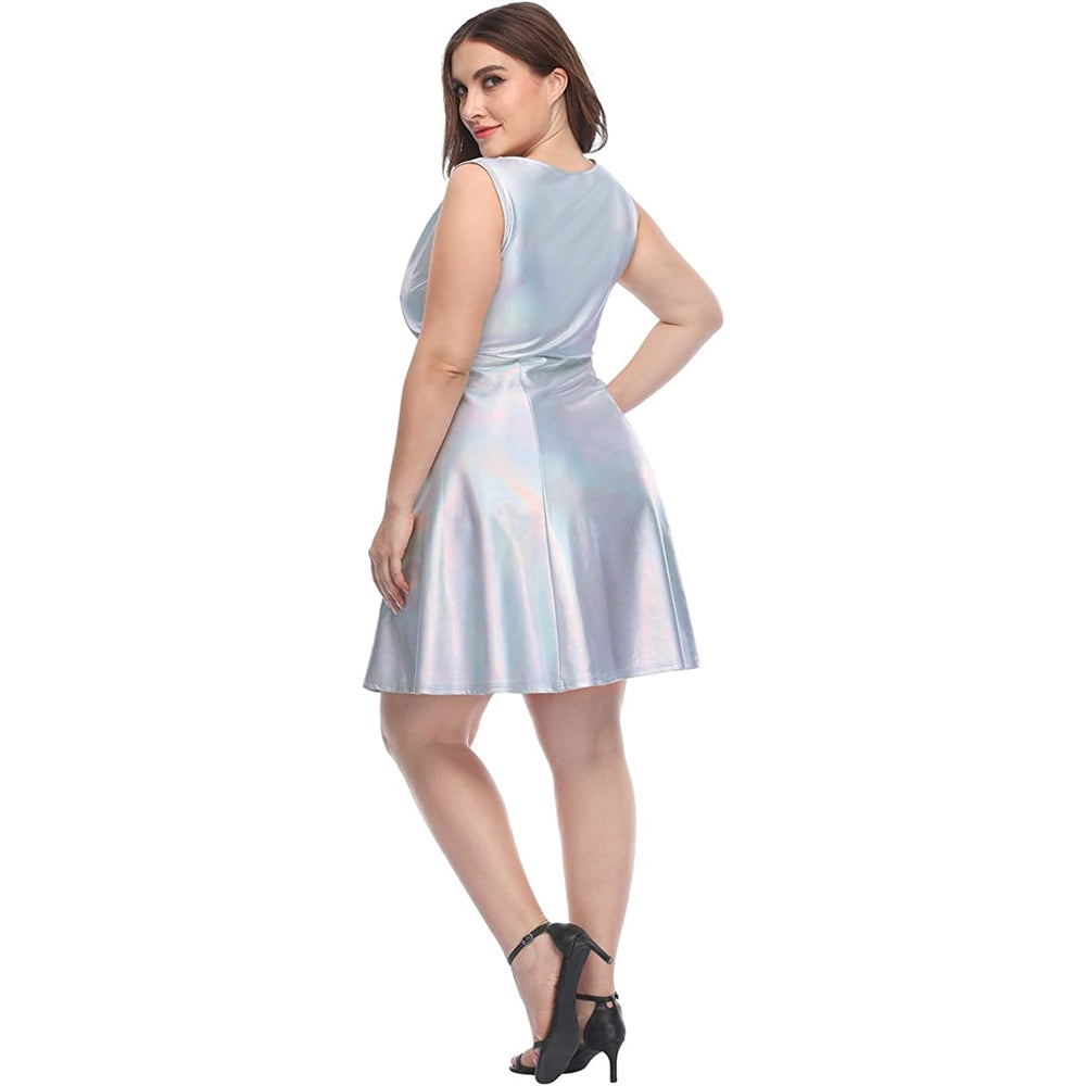 Disfraces de mujer metálico brillante talla 3X