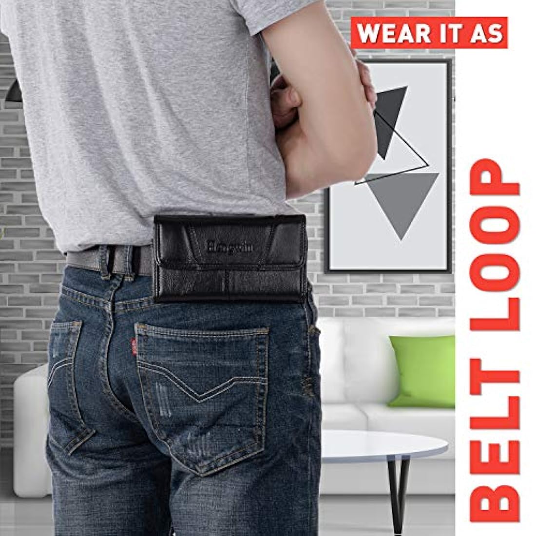 Hengwin Premium - Funda de piel horizontal para iPhone Xs