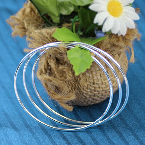 Tres pulseras de brazalete de plata esterlina