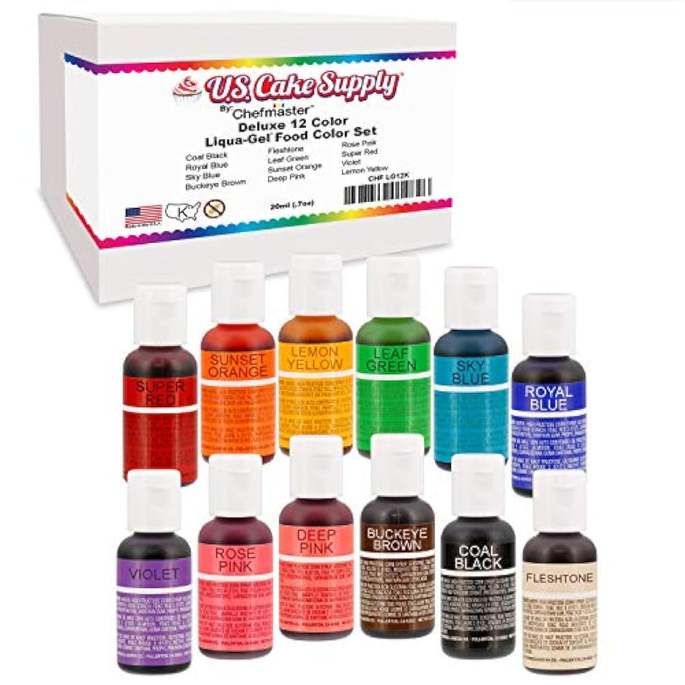 Set de colorantes para pasteles pasta en gel líquido