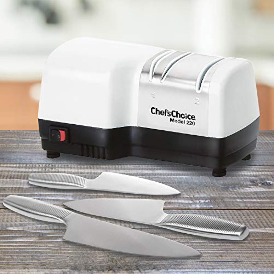 Chef'sChoice 0220100 afilador de cuchillos,2 etapas,Blanco