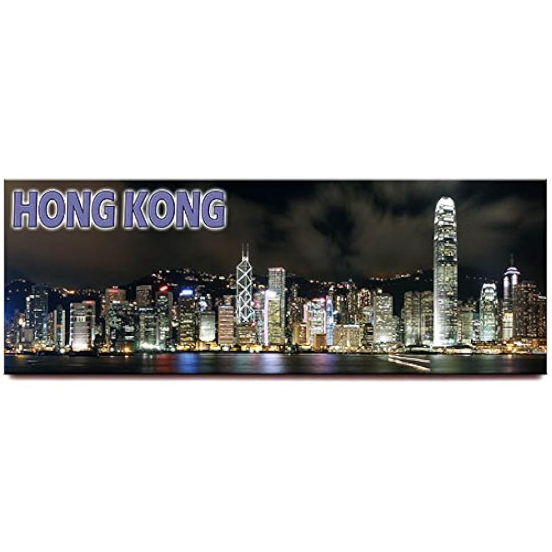 Imán para nevera Hong Kong Skyline Panoramic