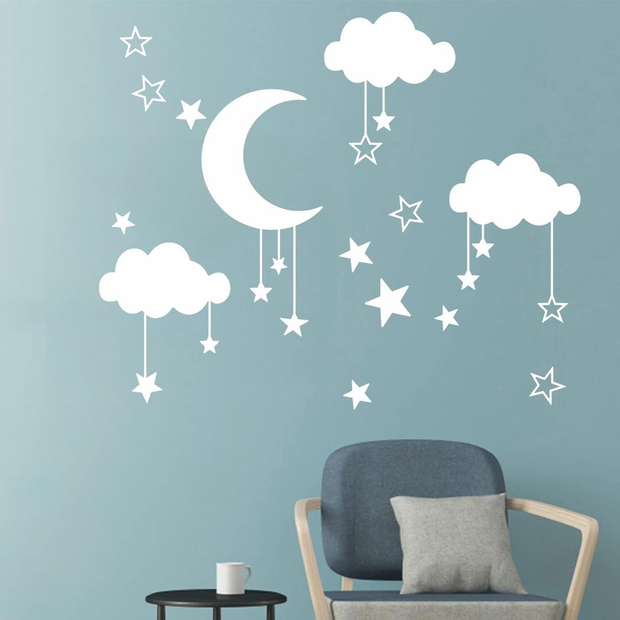 Vinilos de Nubes y Estrellas para Niños - Decoración Removible